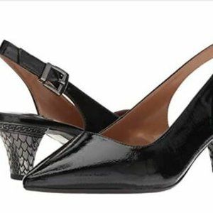 J. Renee Womens MAYETTA Black Buckle Strap Heels